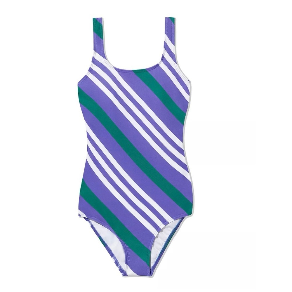 Women’s Land’s End Chlorine Resistant Scoop Neck Tugless One Piece Swimsuit NWT